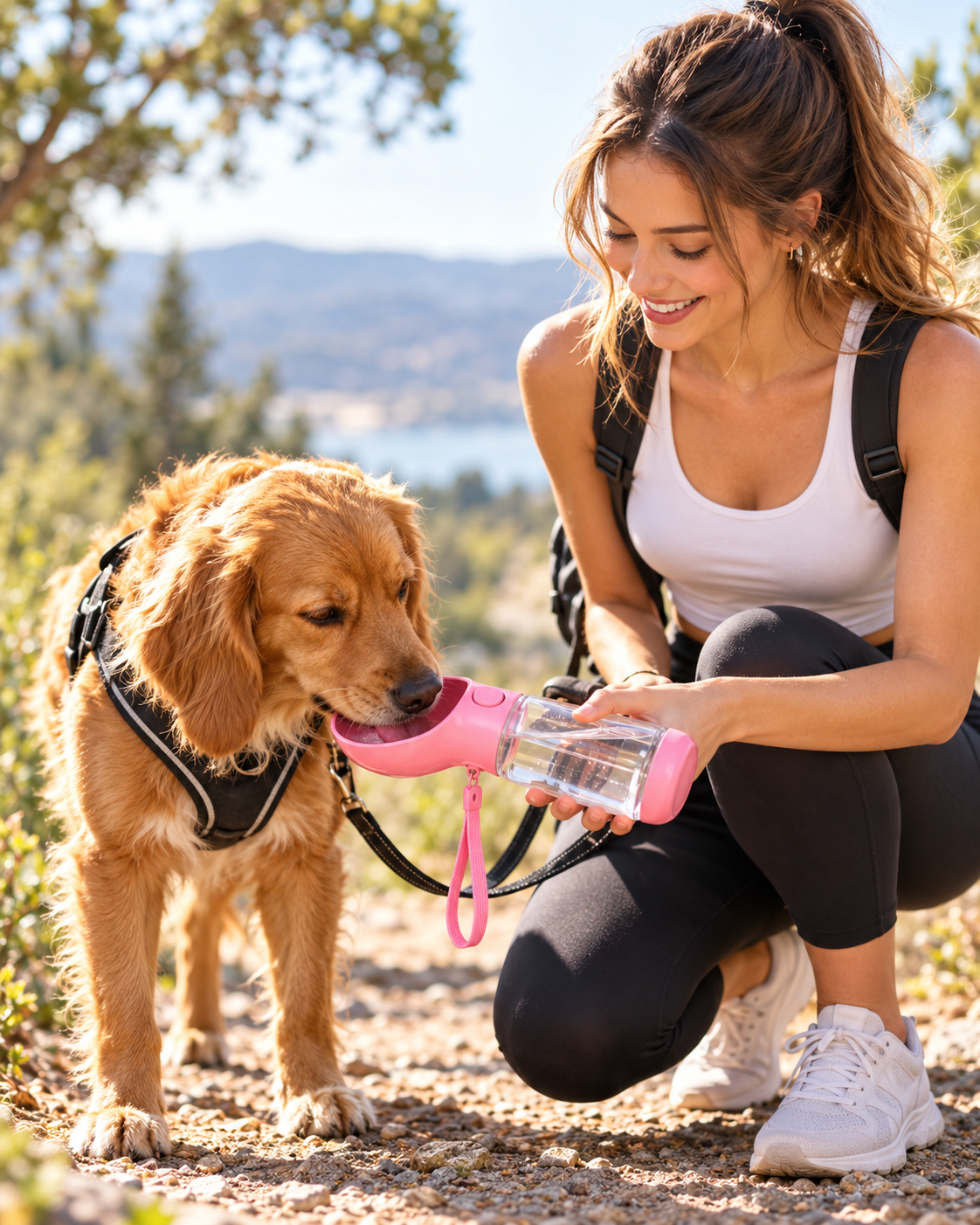 AQUAPUP -BOTELLA  2  EN  1  PARA PERROS
