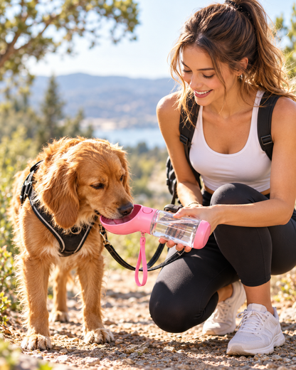 AQUAPUP -BOTELLA  2  EN  1  PARA PERROS